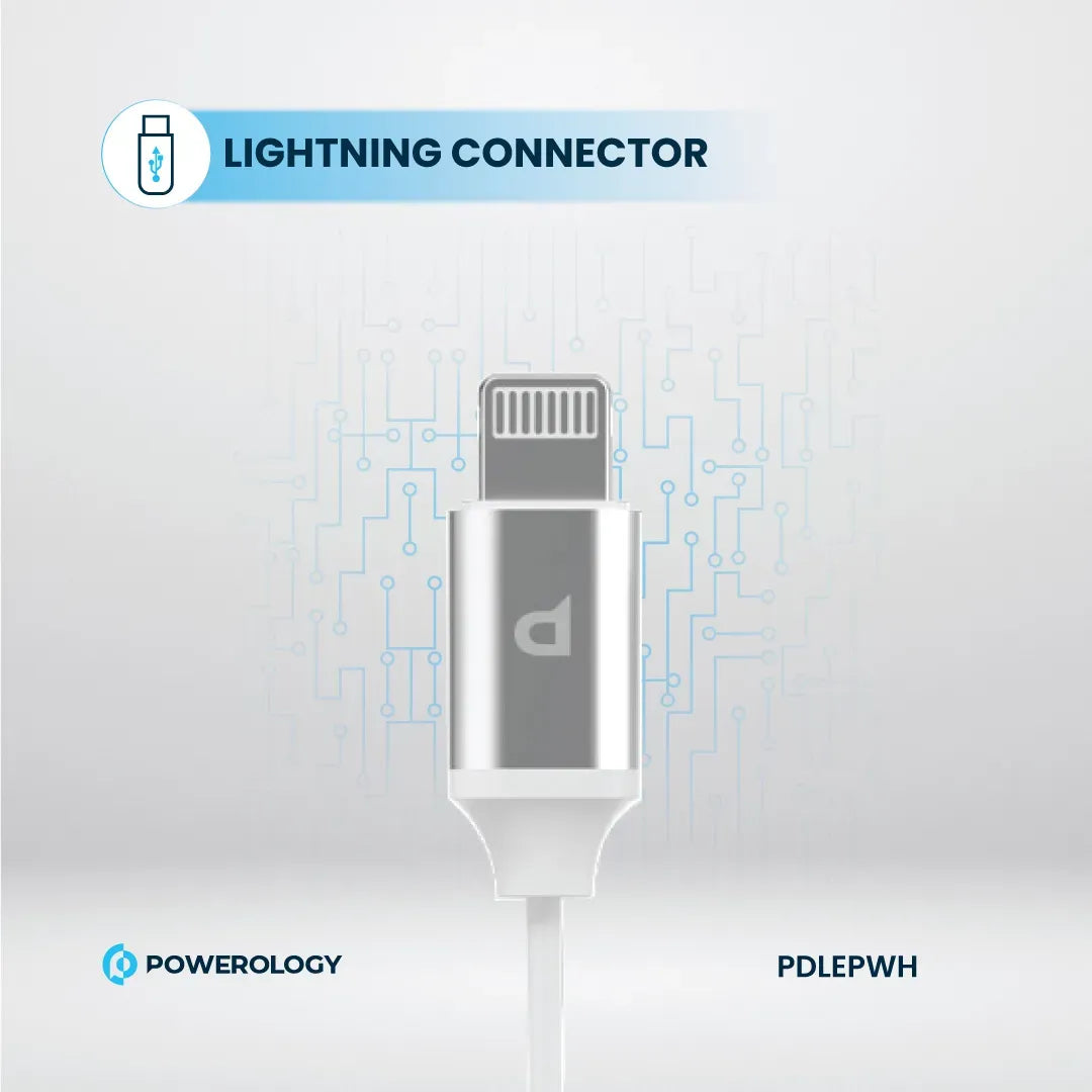 Powerology Stereo Earphone Lightning Connector 1.2 m/4 ft - White – image 5