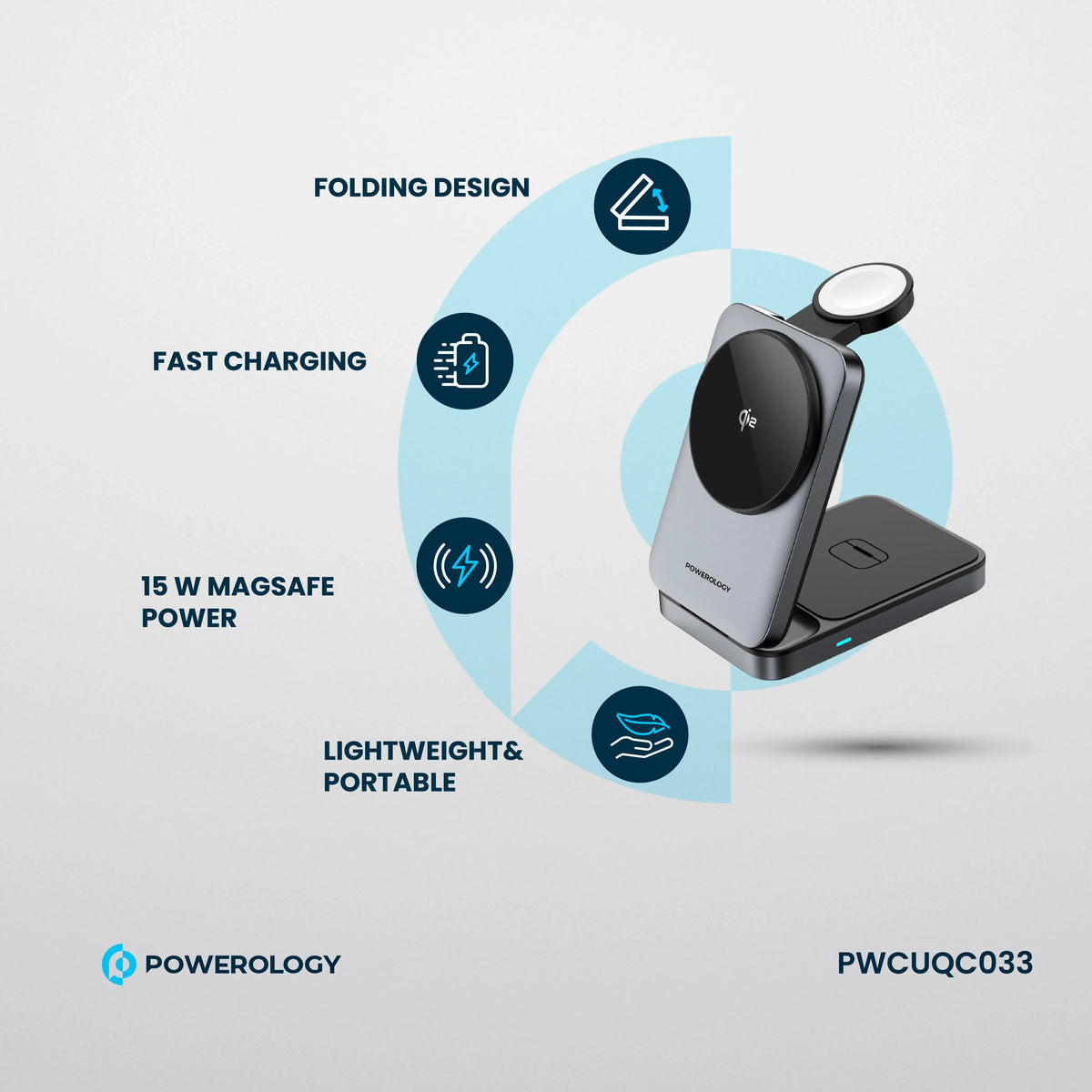 Powerology Qi2 Fast Charging Multi Device Hub Black – image 17