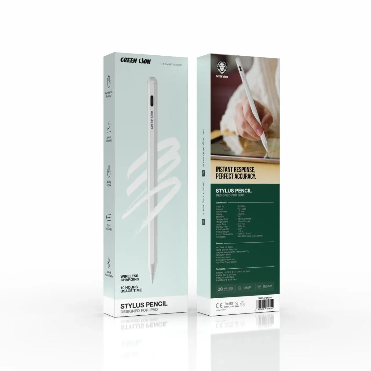 Green Lion Stylus Pencil White – image 3