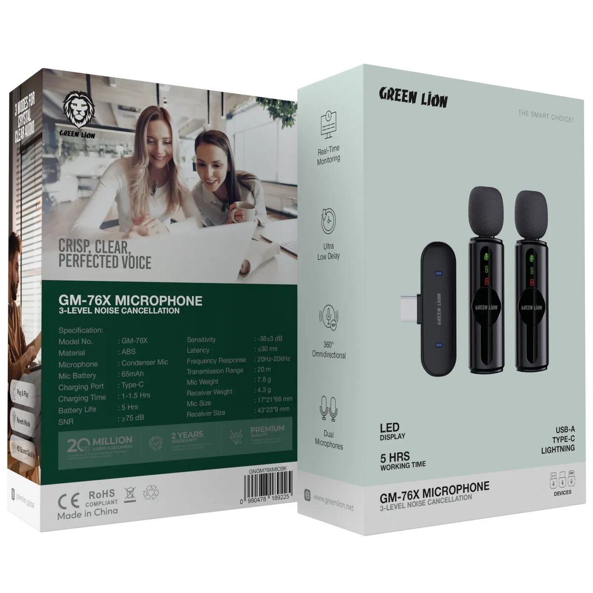Green Lion Microphone 3 Level Noise Cancellation Black – image 14