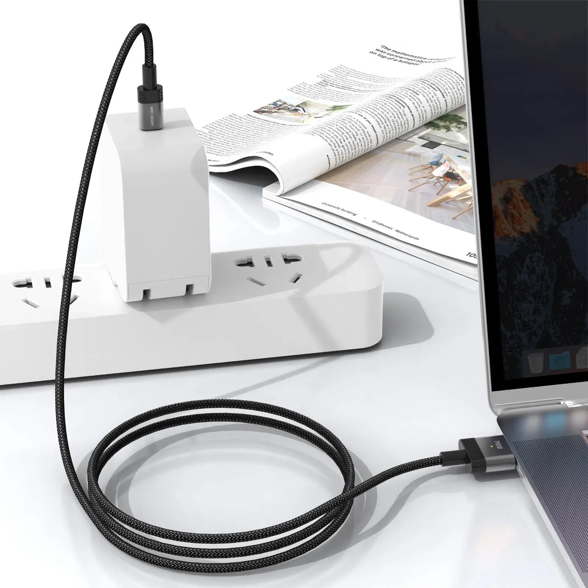 Green Lion USB C to MagSafe 3 Magnetic Charging Cable Black – image 3
