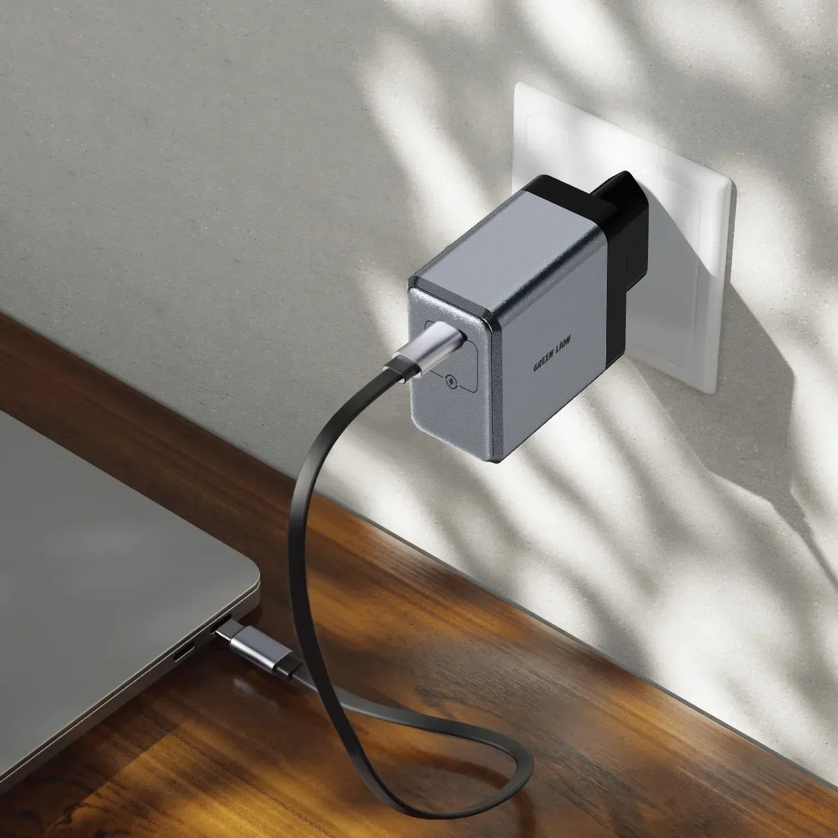 Green Lion Gan Premium Eu Plug Wall Charger PD 45w Gray – image 4