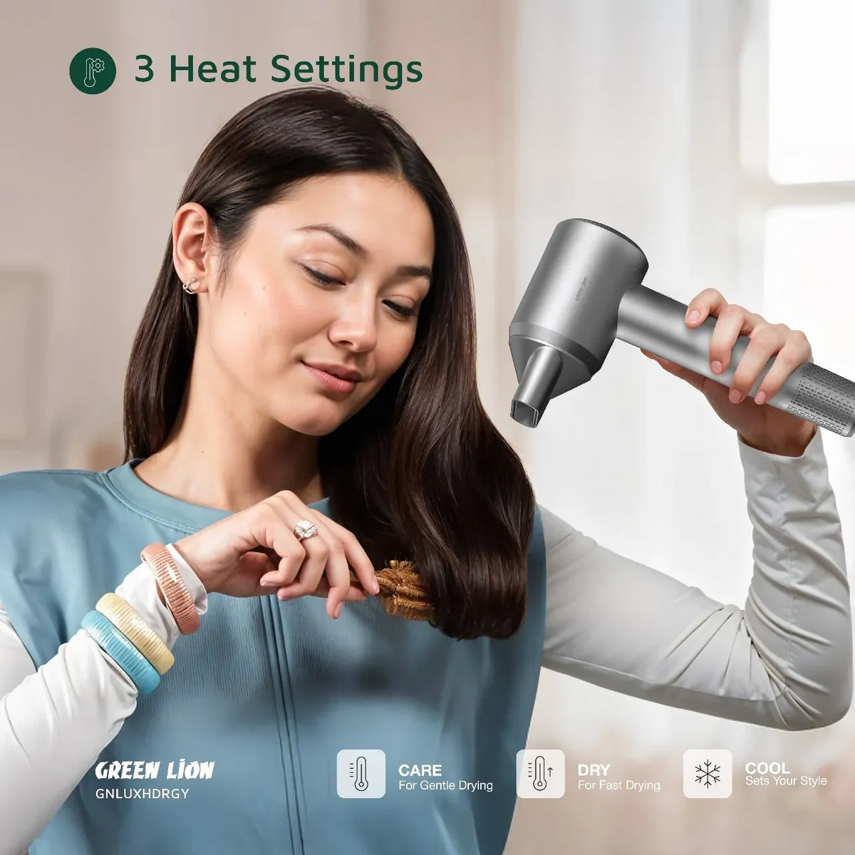 Green Lion Luxair Hair Dryer Gray – image 13