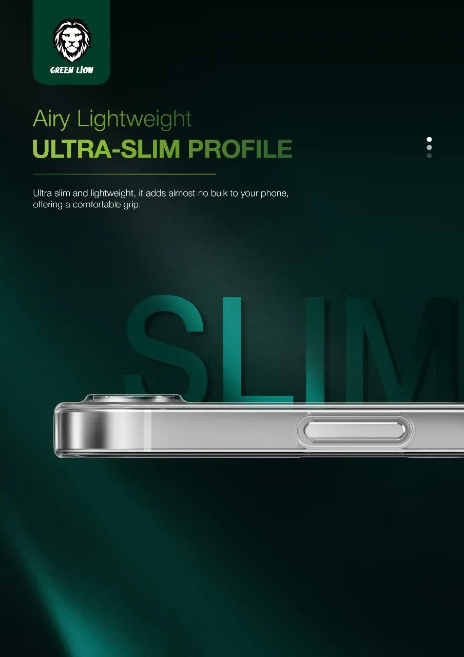 Green Lion MagSafe Delgado Pc Case for Iphone 16e Clear – image 3