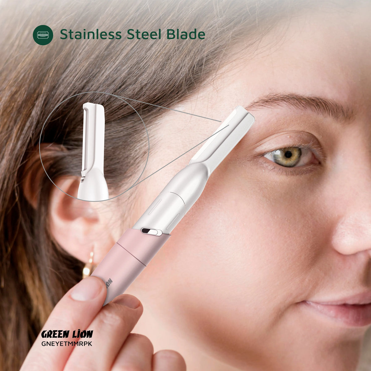 Green Lion Eyebrow Hair Trimmer Pink – image 5