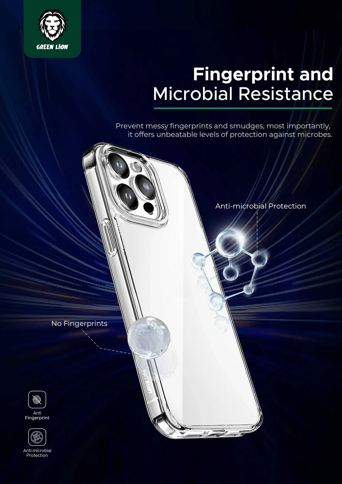 Green Lion Crystal Clear Case – image 5