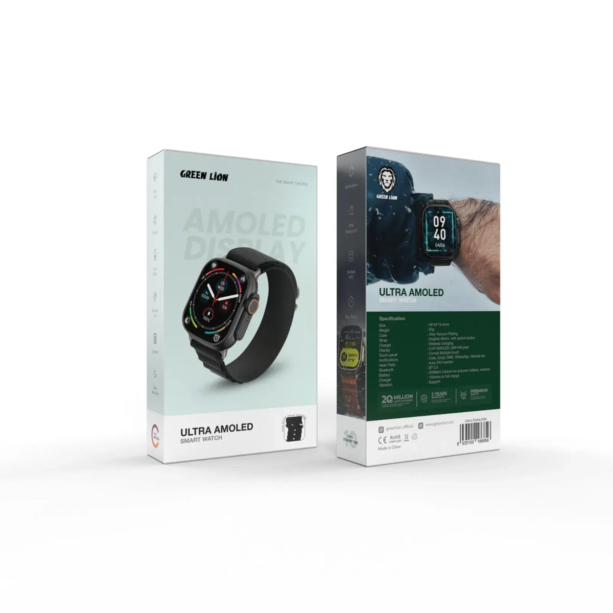 Green Lion Ultra Amoled Smart Watch - Black – image 2