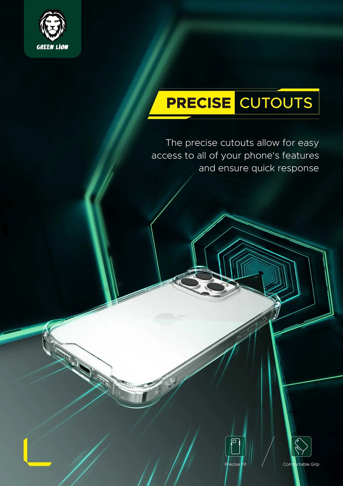 Green Lion Anti-Shock Case - Clear – image 2