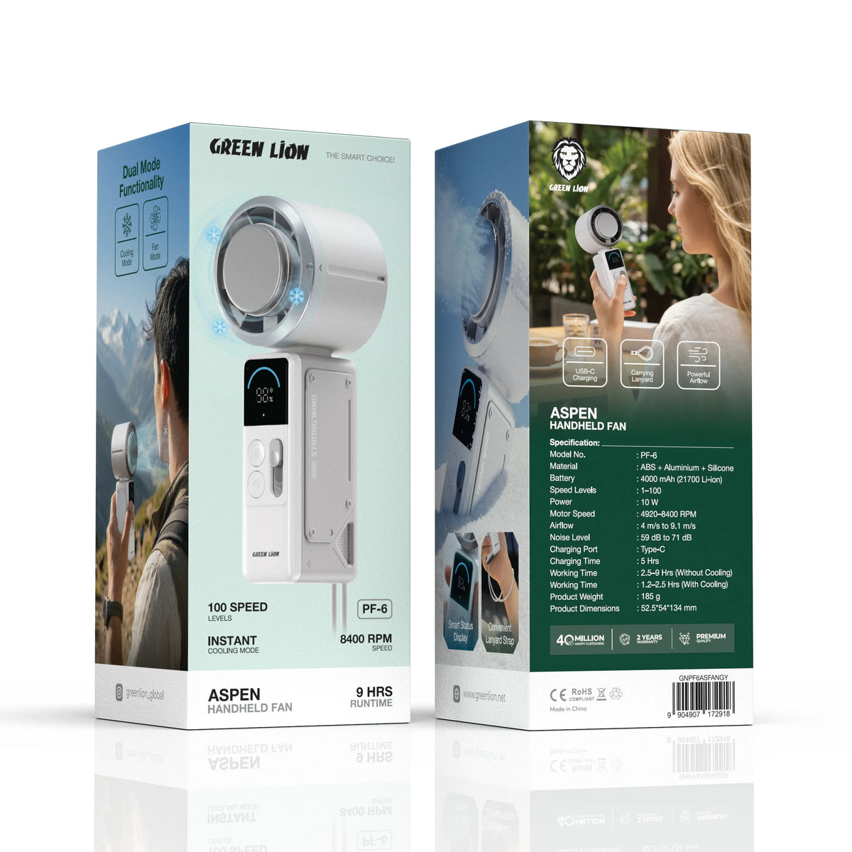 Green Lion ASPENHandheld Fan - Grey – image 8