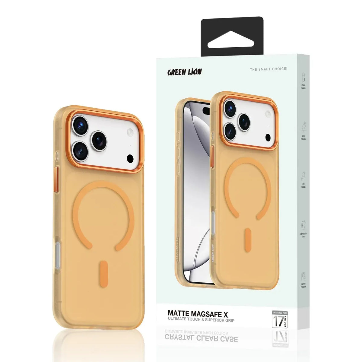 Green Lion Matte Mag Safe X Case - Orange Titanium – image 6