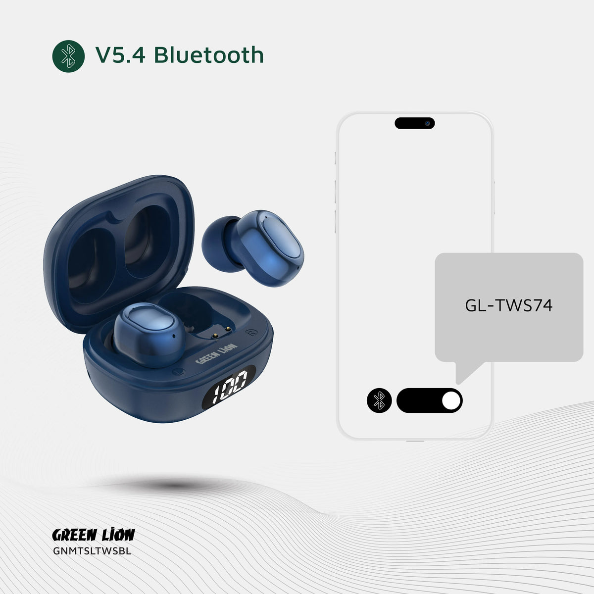 Green Lion Mittersill True Wireless Earbuds - Blue – image 14