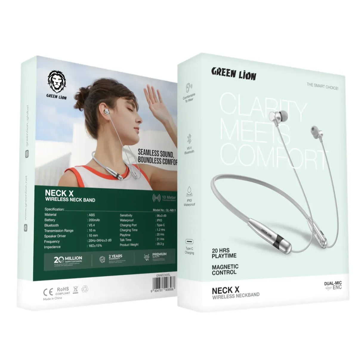 Green Lion Neck XWireless Neckband - Silver – image 3