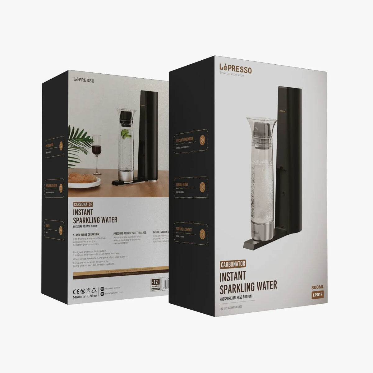LePresso Carbonator Instant Sparkling Water 800ml Black – image 12
