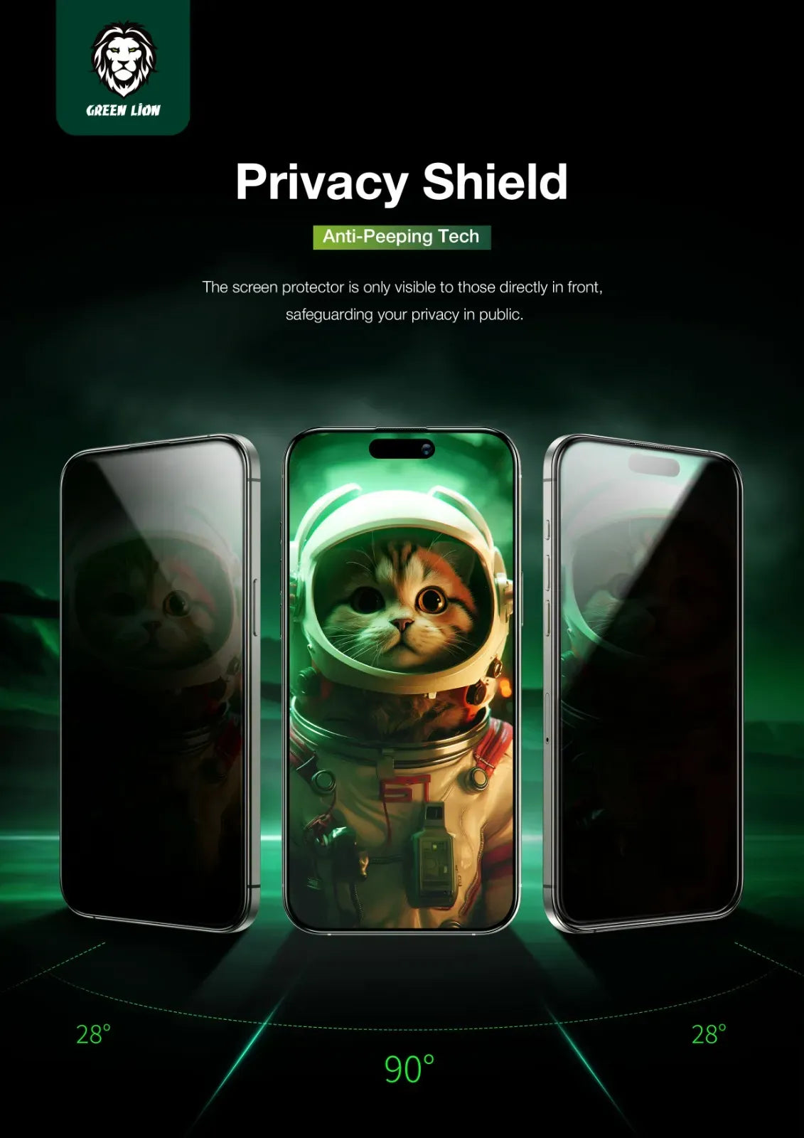 Green Lion Picasso 3 DGlass With Alignment Tray - Black Edge/Privacy – image 5