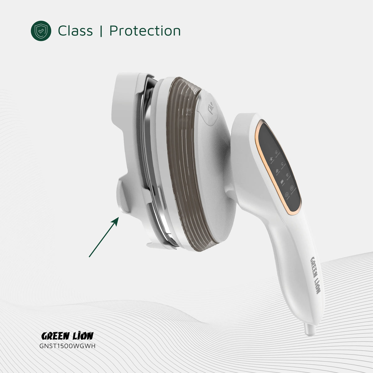 Green Lion Steam Glide Garment Steamer 1500w White – image 12