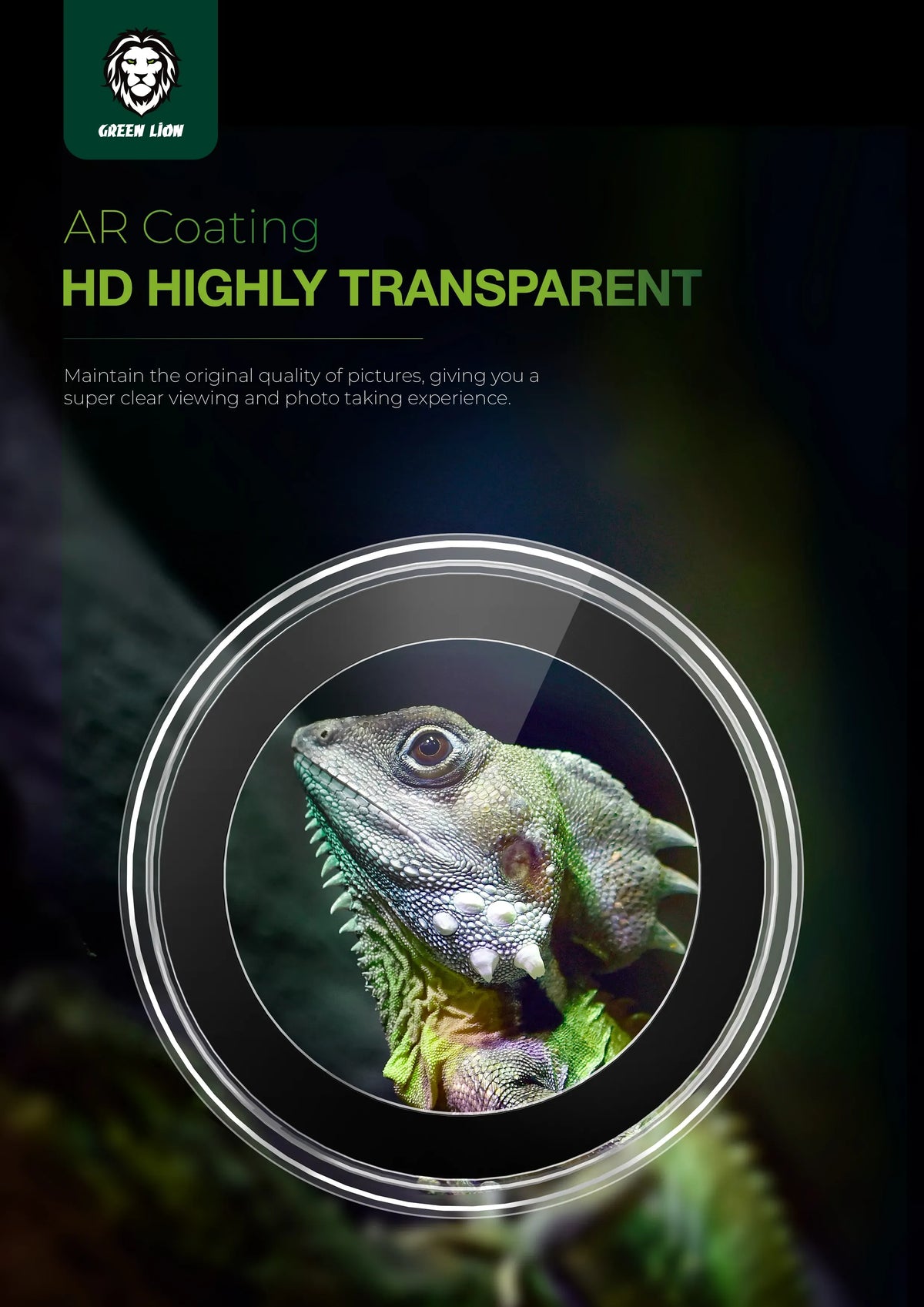 Green Lion Trio Camera Lens for Iphone 16 Pro Pro Max Clear – image 13