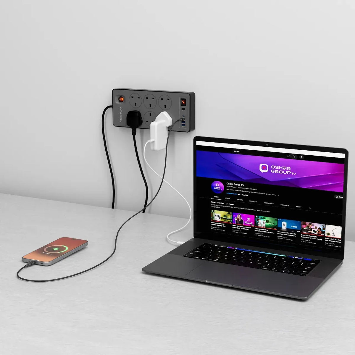 Powerology 6ac 2990w Power Strip PD 20w Black – image 4
