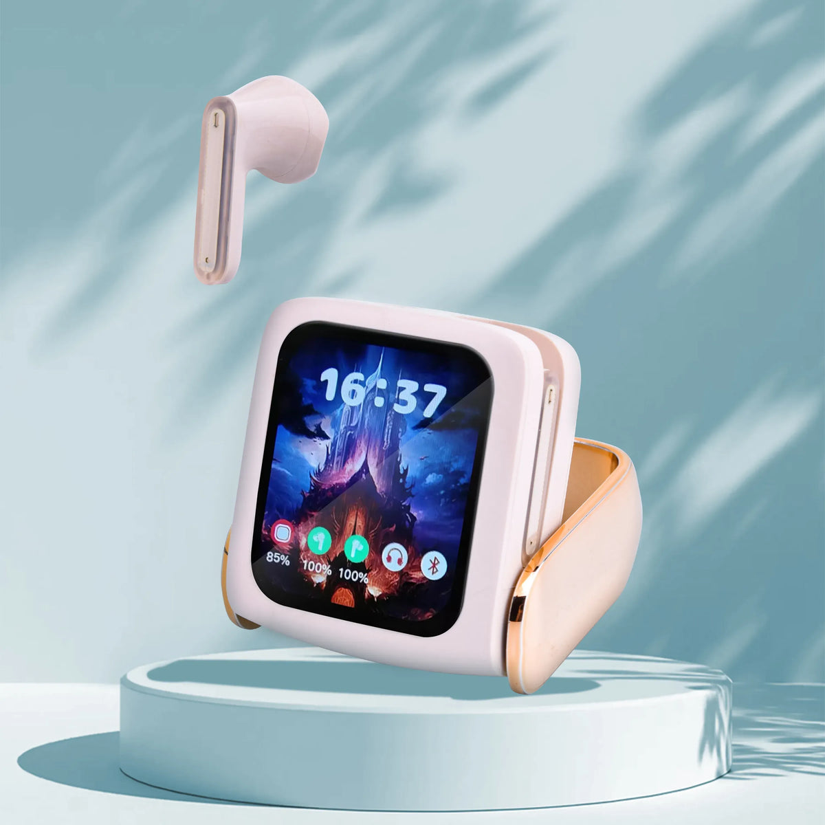 Green Lion Smart Display Earbuds - Black – image 6