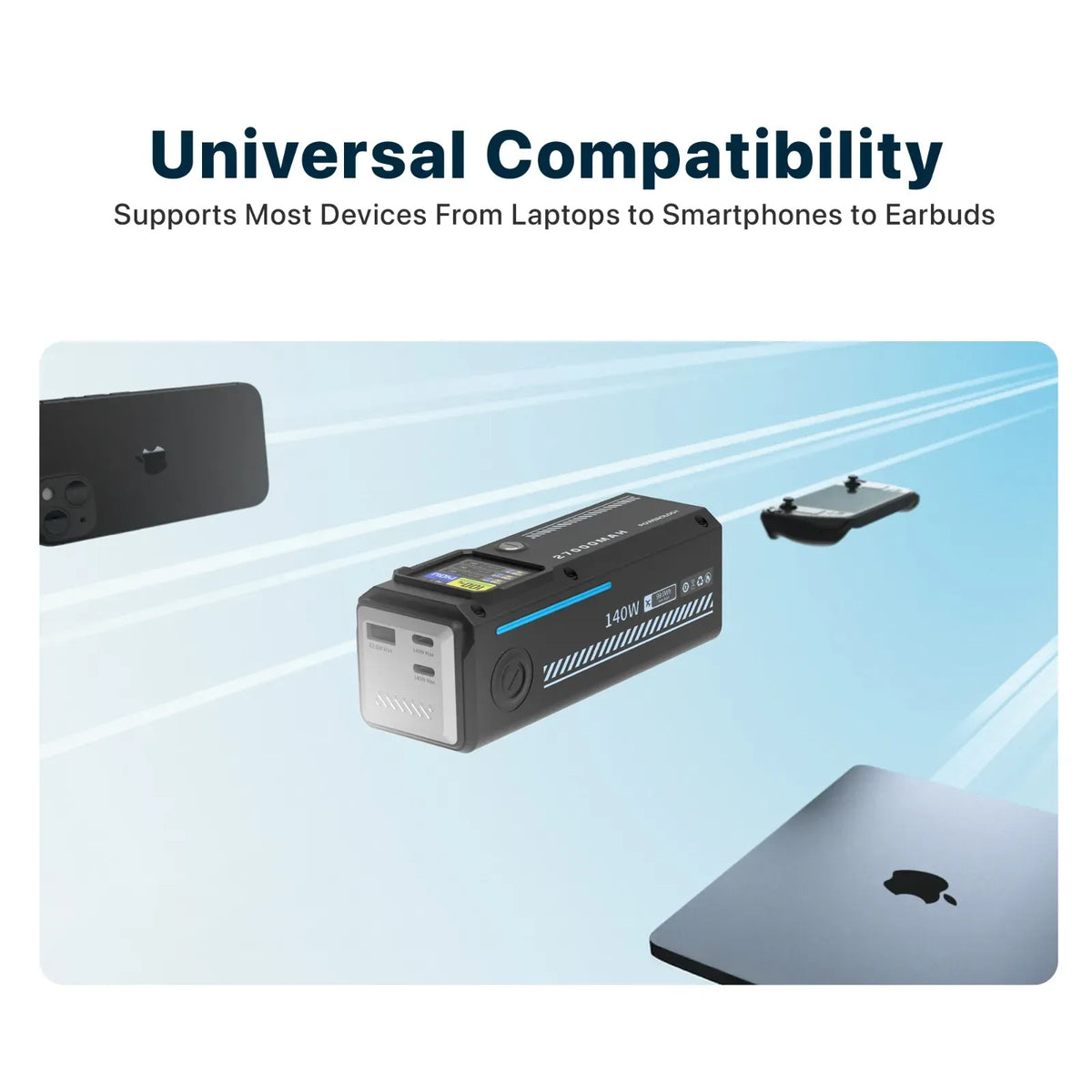 Powerology 27000mAh Smart Display Power Bank Black – image 14