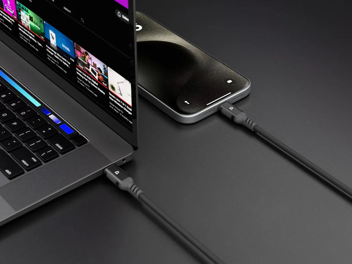 Powerology Power Sync Weave USB-C to Lightning PD 30 W 1.2 M Cable - Black – image 3