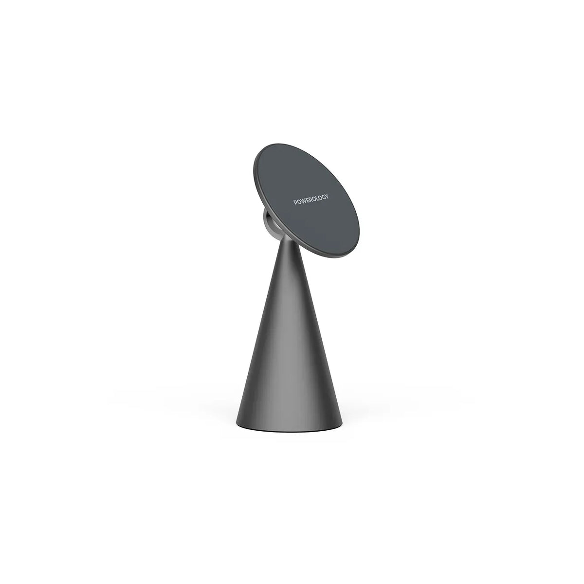 Powerology Desktop Conical MagSafe Phone Holder with 17 N5 Magnets Dark Grey – image 4