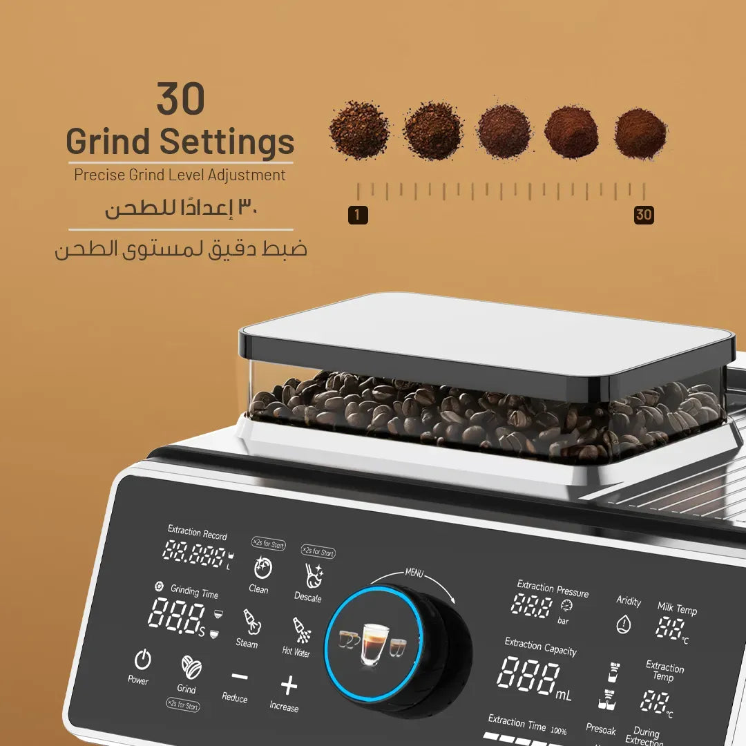 LePresso Vivente Semi Automatic Dual Boiler Coffee Machine with Touch Display Silver – image 6