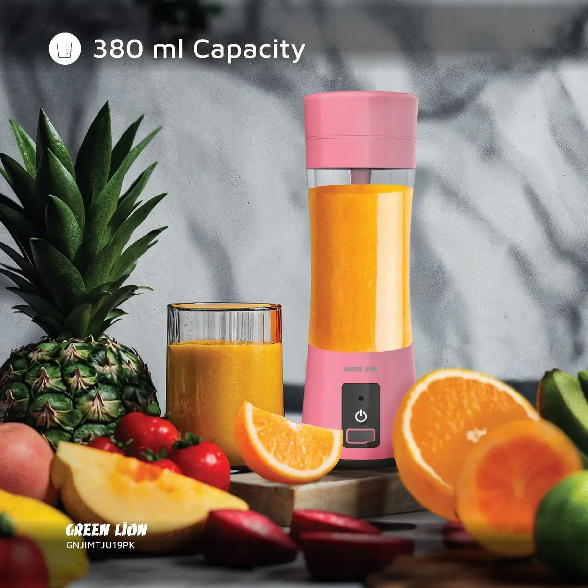 Green Lion Juice Mate Portable Juicer 380 ml - Pink – image 2