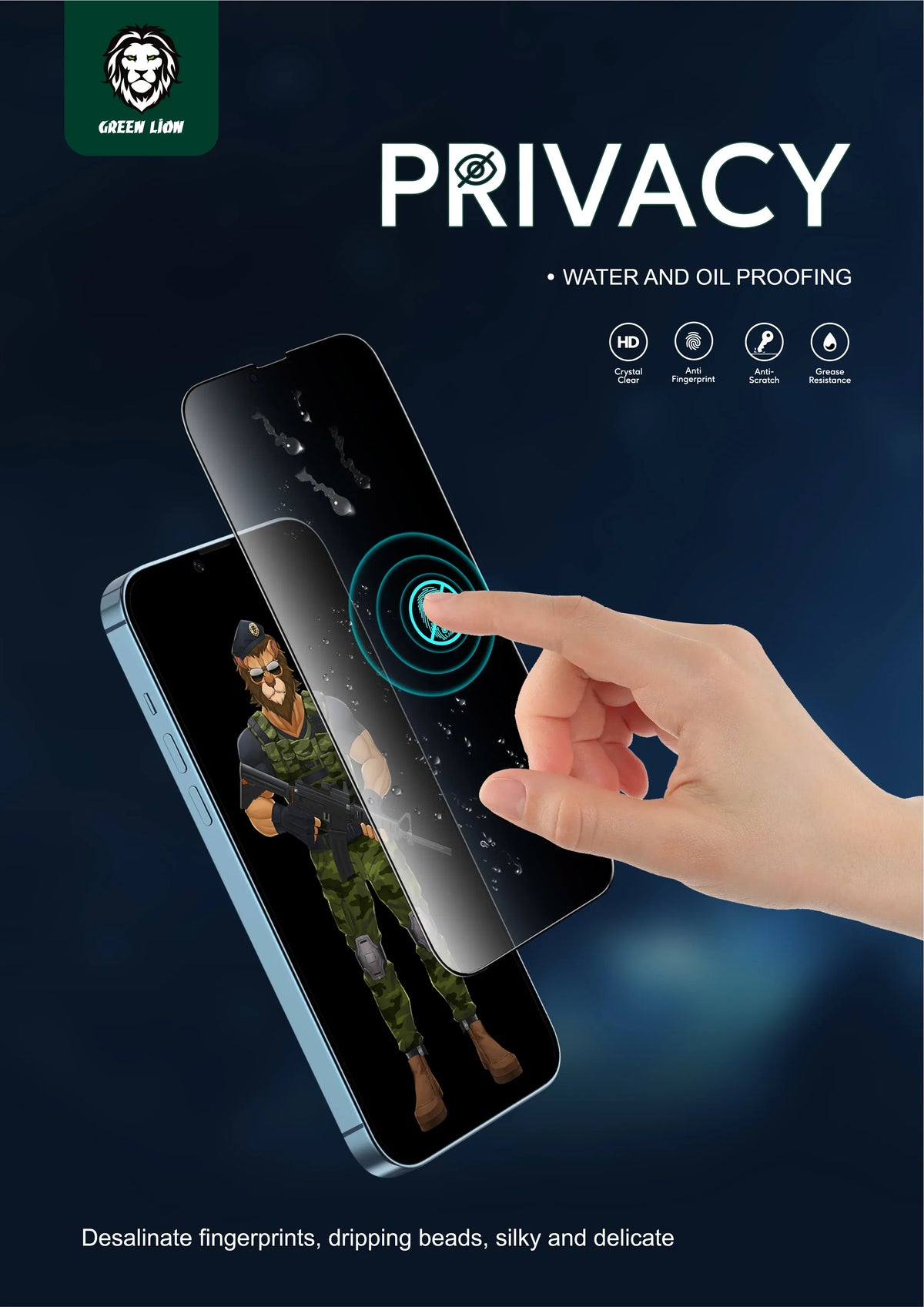 Green Lion Diego Pet Privacy Screen Protector - Black Edge/Privacy – image 7
