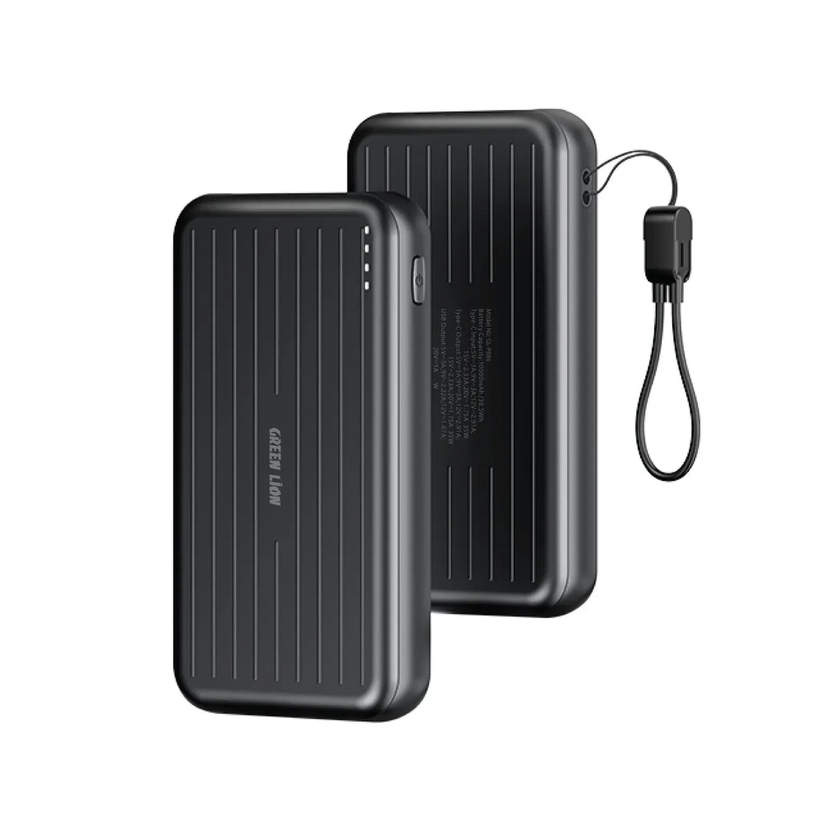 Green Lion Dynamo 10000mAh Power Bank Black – image 3