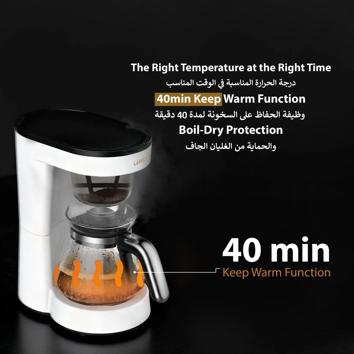 LePresso Drip Coffee Machine Bs Plug 0 75l White – image 20