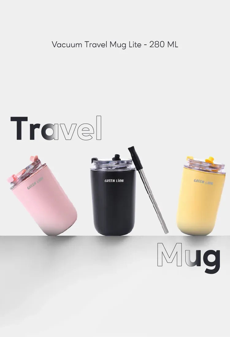 Green Lion Vacuum Travel Mug Lite 280 ML - Black – image 5