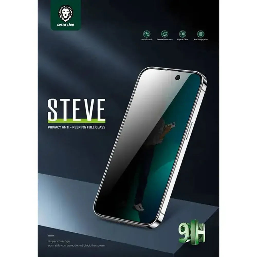 Green Lion 3d Scratch Free Round Edge Glass Screen Protector for Iphone 14 Pro Max – image 4