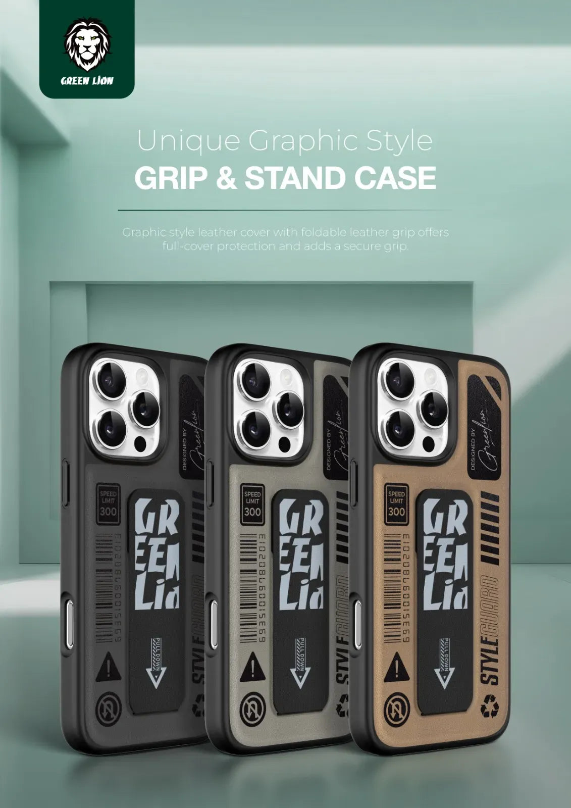 Green Lion Grip Pro MagSafe Case - Black