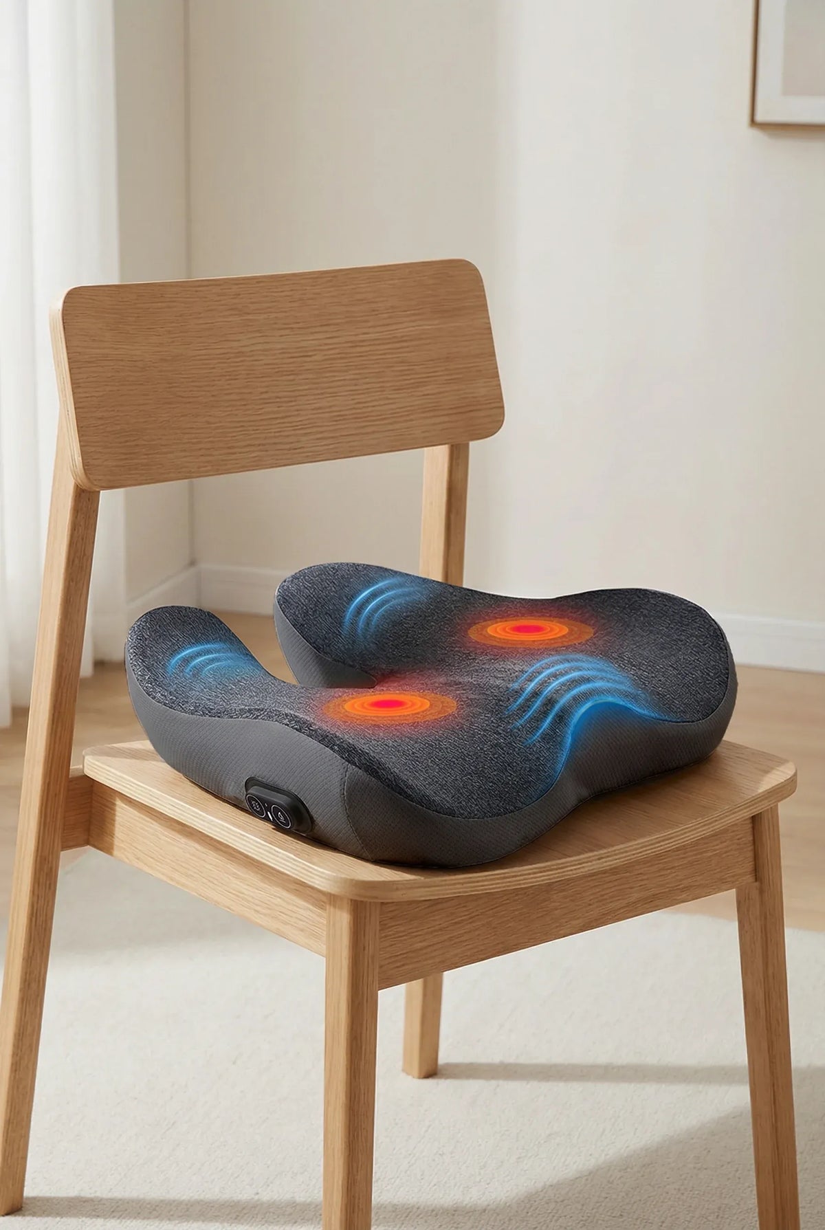 Green Lion Relieve Seat Cushion with Massage Heat Therapy Grey – image 3