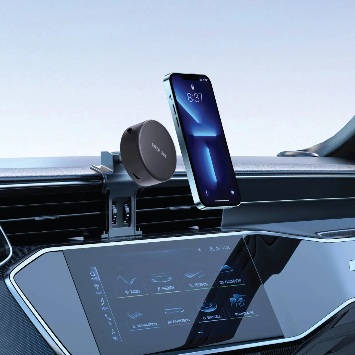 Green Lion Auto Suction Phone Holder Black – image 4