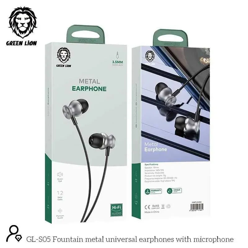 Green Lion Metal Earphone - Black – image 5