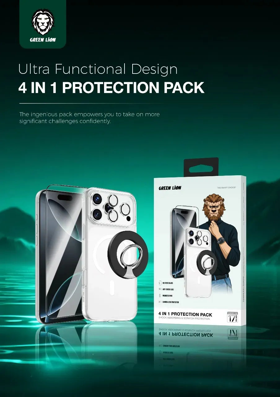 Green Lion 4 In 1 Protection Pack - Clear – image 3