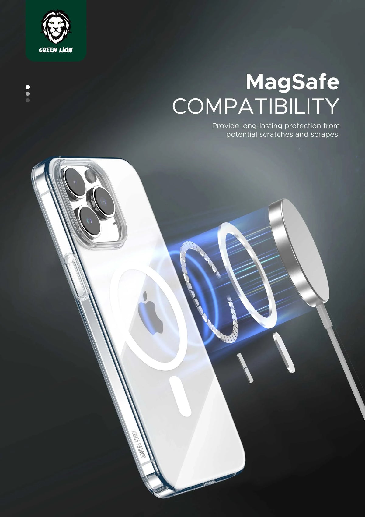 Green Lion Mag Safe Delgado Case - Clear – image 3