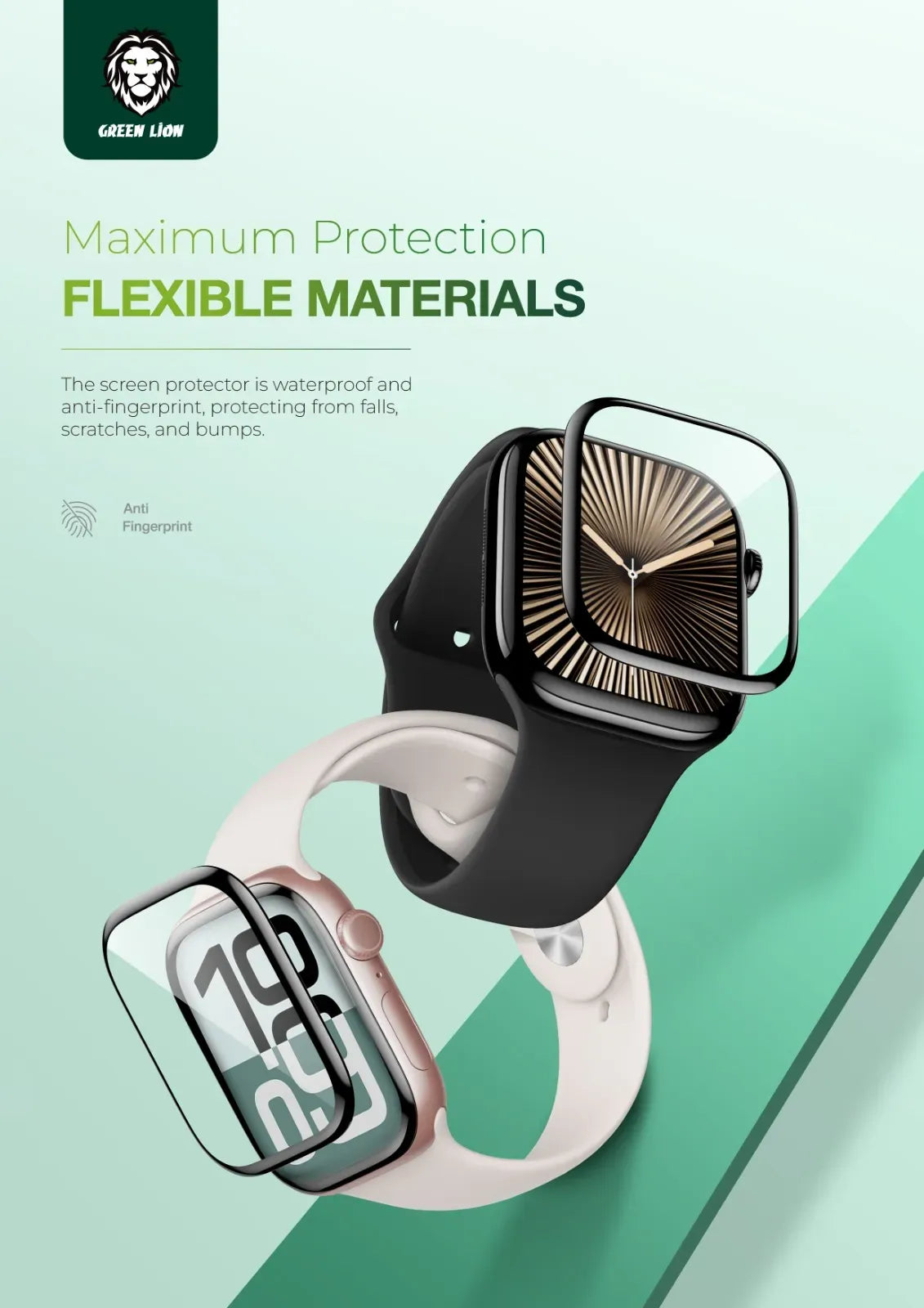 Green Lion 3 DScreen Protectorfor Apple Watch - Clear – image 8