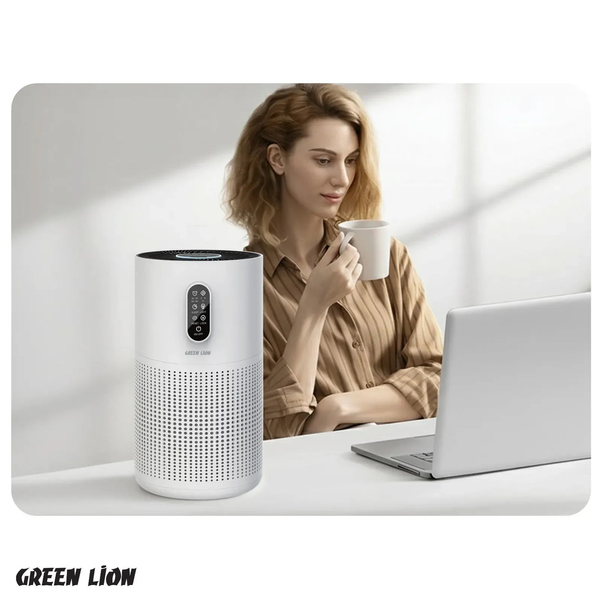Green Lion Compact Air Purifier 3 in 1 Filtration - White – image 15