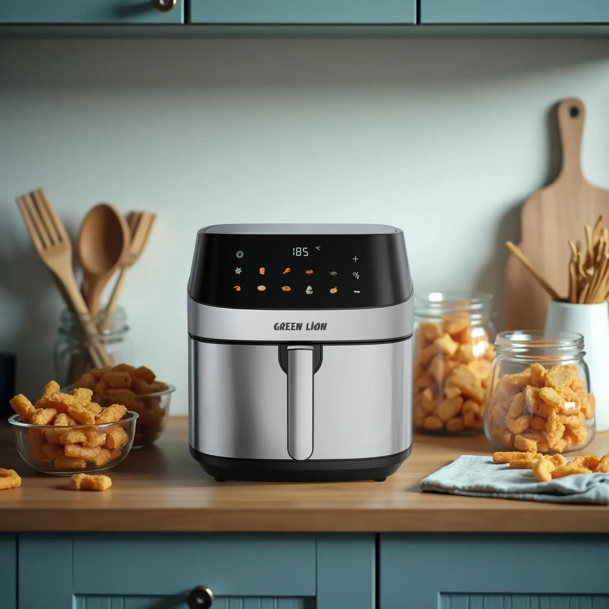 Green Lion Deluxe Air Fryer LEDTouch Screen 8 L - Black – image 6