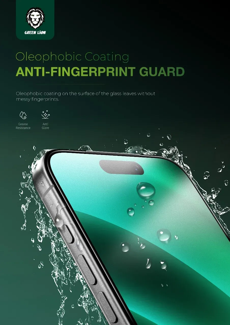 Green Lion 9 HSteve Matte AGGlass Protector - Black Edge/Clear – image 3