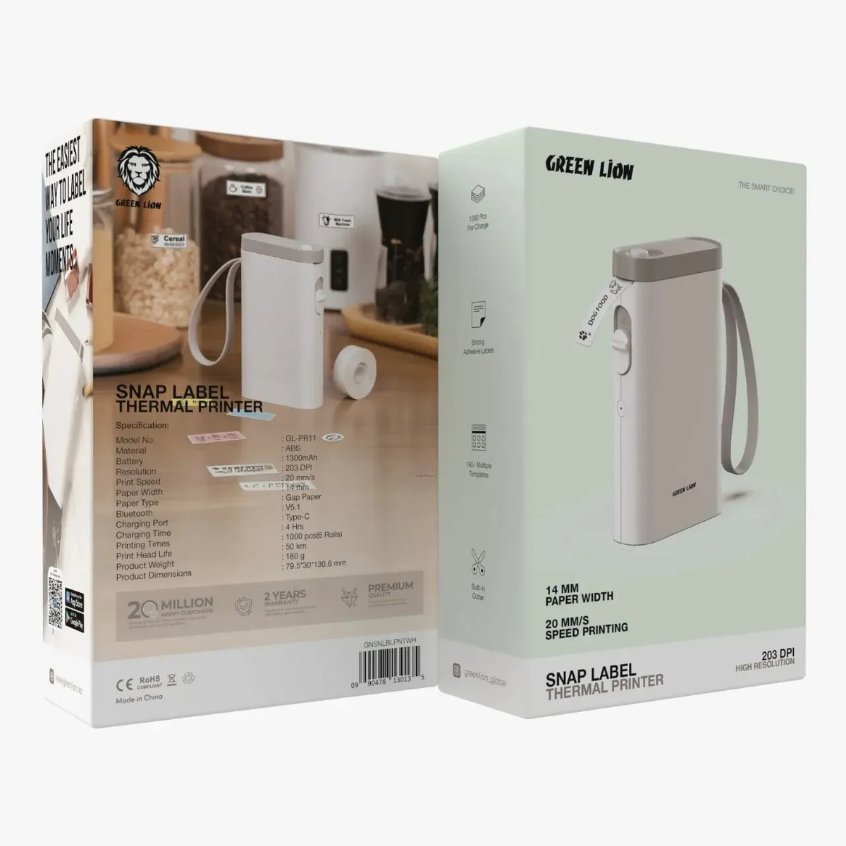 Green Lion Snap Label Thermal Printer 14mm White – image 7