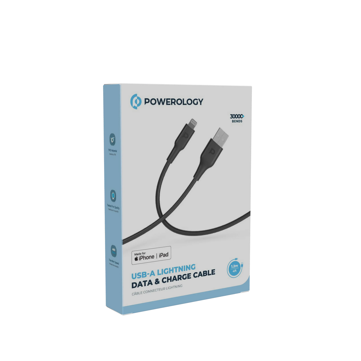 Powerology TPEUSB-A To Lightning Data Sync And Charge 1.2 m - Black – image 18