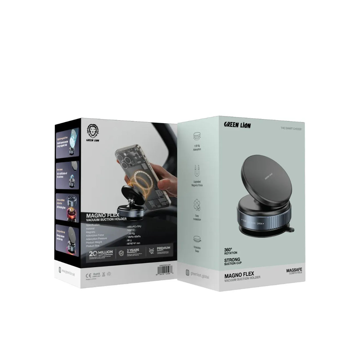 Green Lion Magno Flex Vacuum Suction Holder Black – image 4