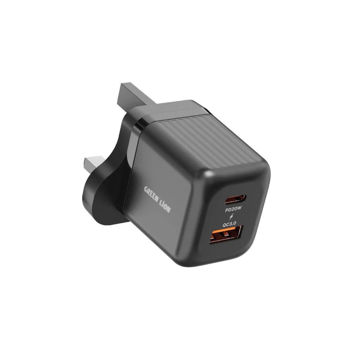 Green Lion Ultra Compact Ga NWall Charger UKPin Cto LPD 20 W+QC 3.0 - Black – image 3