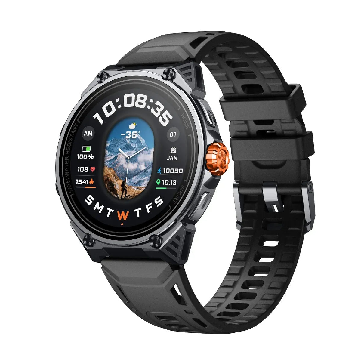Powerology Alfa Urban Sports GPS Smart Watch Black – image 2
