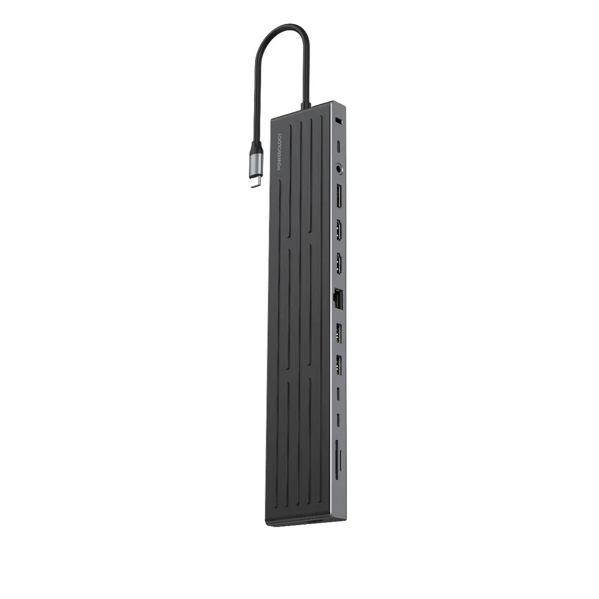 Powerology Nexis 13 in 1 Multi Display USB C Hub Laptop Stand Black – image 4