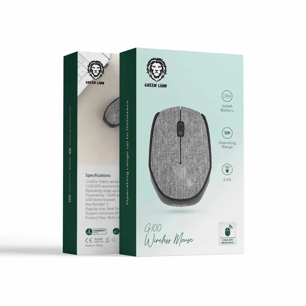 Green Lion G100 Wireless Mouse Gray – image 14