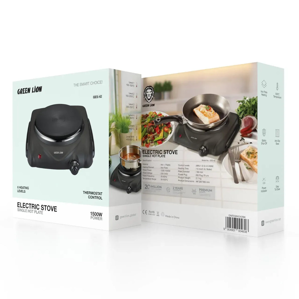 Green Lion Electric Stove Single Hot Plate Black – image 6